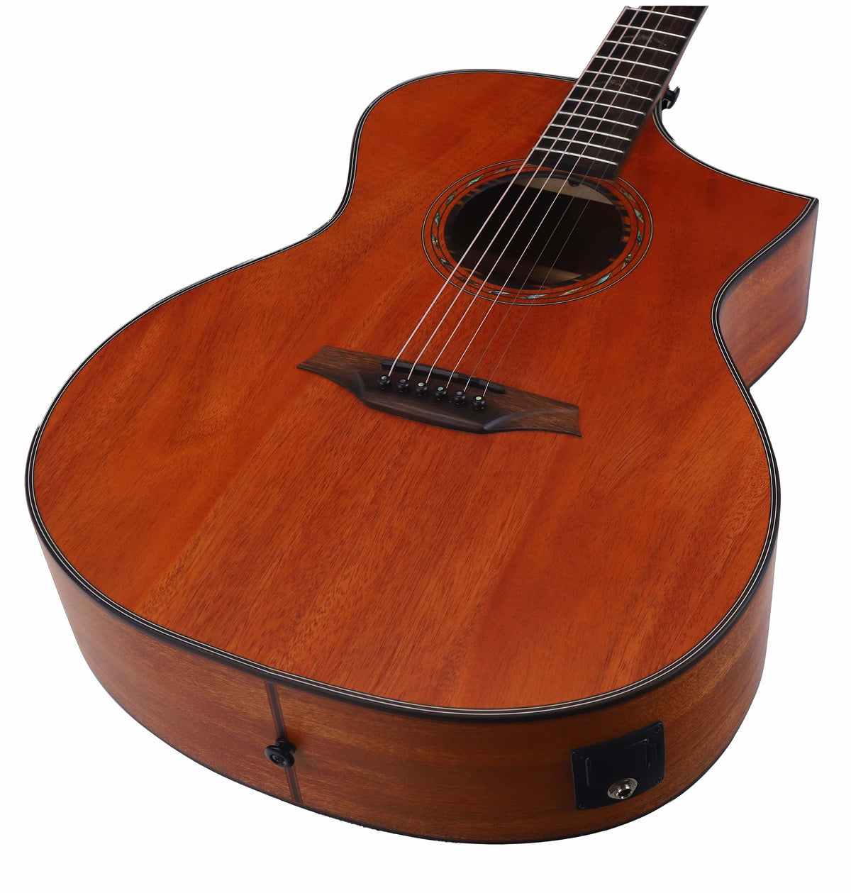 Guitarra Electroacustica Bromo Tahoma Hillside Auditorium Cutaway Tapa Maciza Caoba BAT4MCE - vista 2
