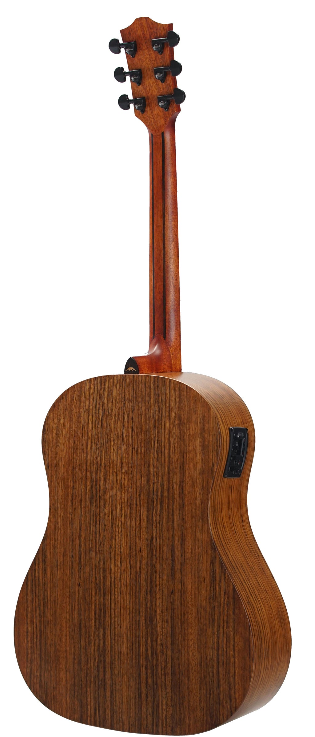 Guitarra Electroacustica Bromo Tahoma Round Shoulder Tapa Maciza Caoba Negra BAT9MEBK - vista 2