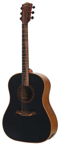 Guitarra Electroacustica Bromo Tahoma Round Shoulder Tapa Maciza Caoba Negra BAT9MEBK