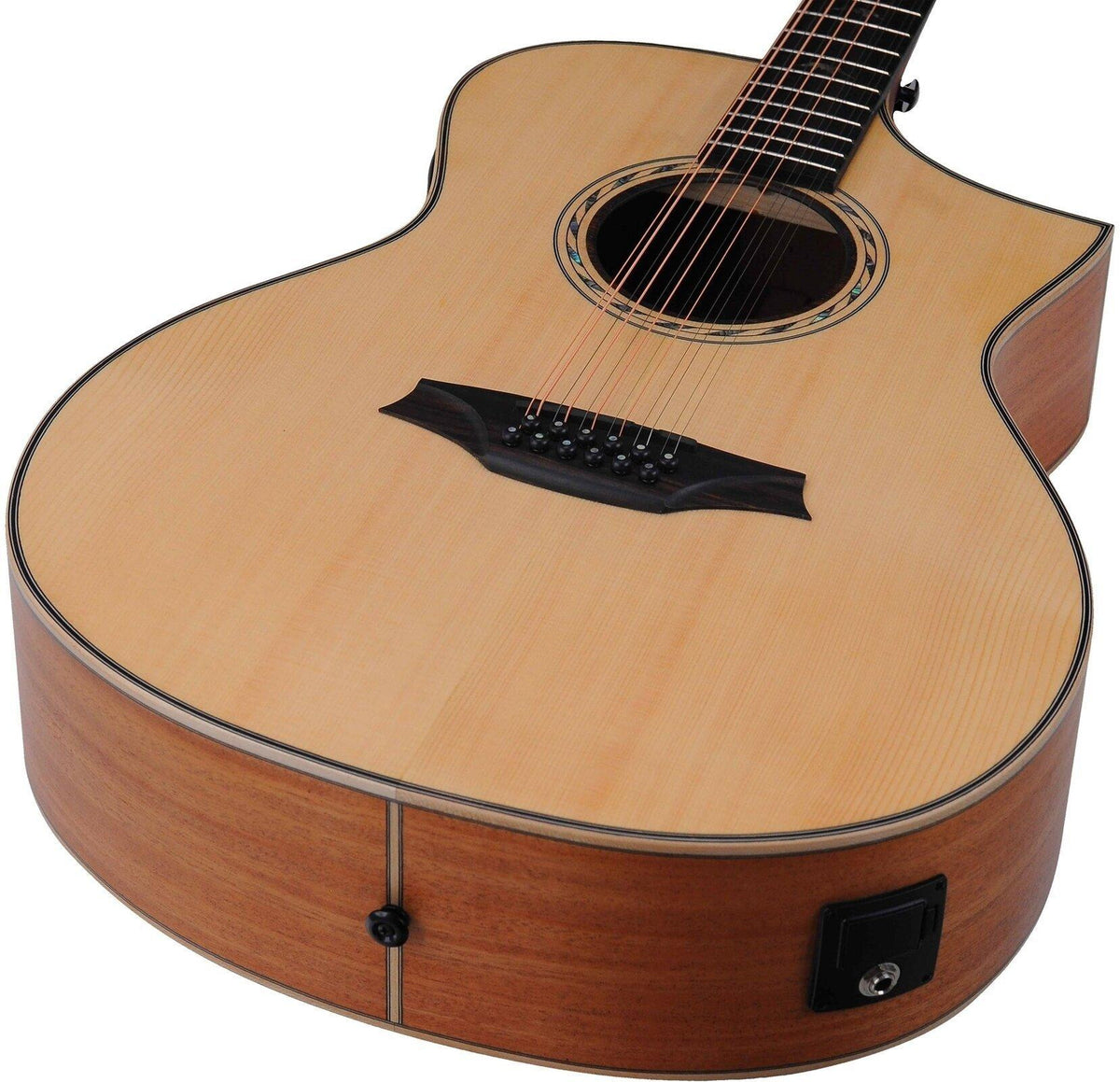 Guitarra Electroacustica 12 Cuerdas Bromo Tahoma Hillside Auditorium Tapa Maciza Abeto BAT4CE12