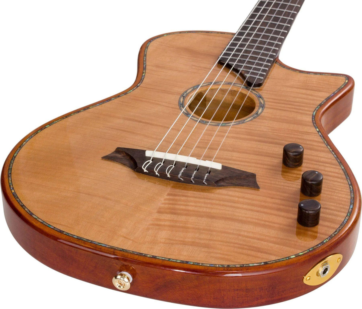 Guitarra Electroclasica Hibrida Bromo Fusion Craft Cutaway Natural BEN2C - vista 5