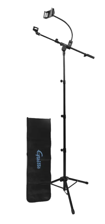 Soporte Microfono Guitto con Soporte Telefono y Pinzas para Funda