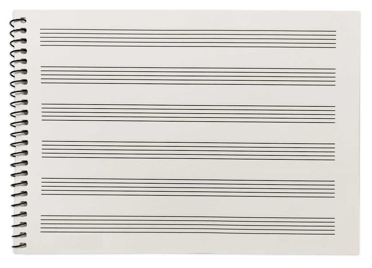Notebook 1/4 Landscape 6 Staves