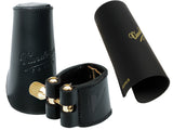 Abrazadera y Boquillero Saxofon Baritono Vandoren Cuero con Boquillero de Cuero LC29L