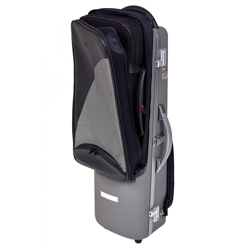 Estuche Clarinete Triple Bajo Do + Sib/La Bam Panther Hightech PANT3126XL Gris