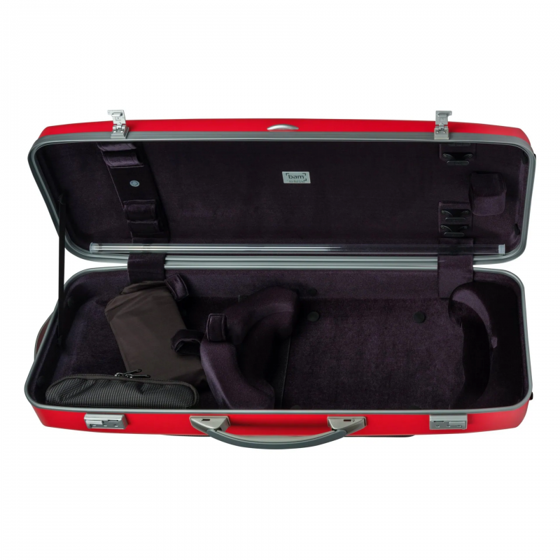 Estuche Viola Bam Graffiti rectangular Hightech GRAF5301XL Rojo frambuesa/Plata