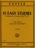 15 Easy Studies Op. 76 & 73 para Violonchelo. Popper, D.