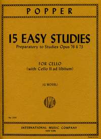 15 Easy Studies Op. 76 & 73 para Violonchelo. Popper, D.