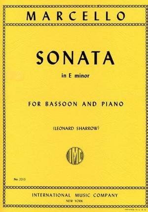 Sonata in E minor for Bassoon and Piano para Fagot. Marcello, B.