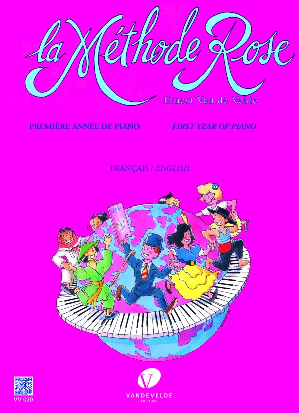 Méthode Rose 1ère Année (Français, English) para Piano. Van de Velde, E.