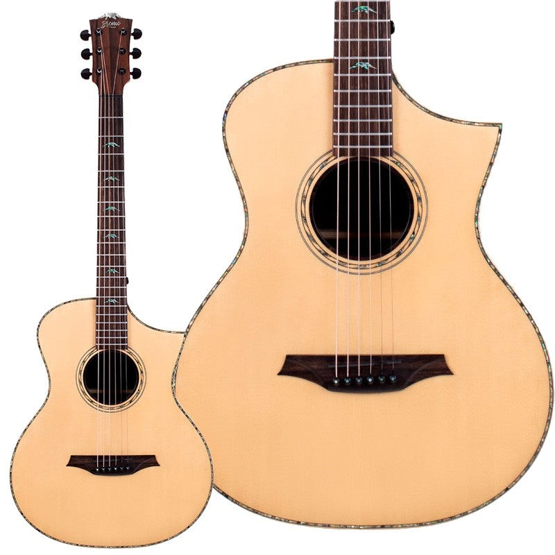 Guitarra Electroacustica Bromo Rocky Mountain Hillside Concert All Solid Ebano BAR5CE - vista 2