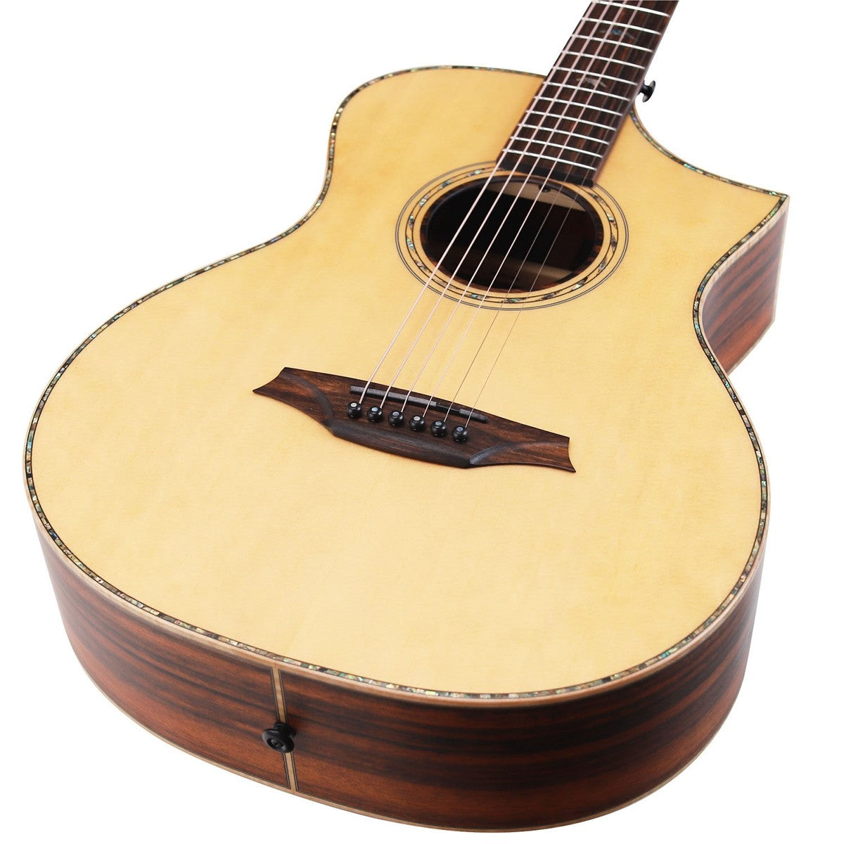 Guitarra Electroacustica Bromo Rocky Mountain Hillside Concert All Solid Ebano BAR5CE - vista 5