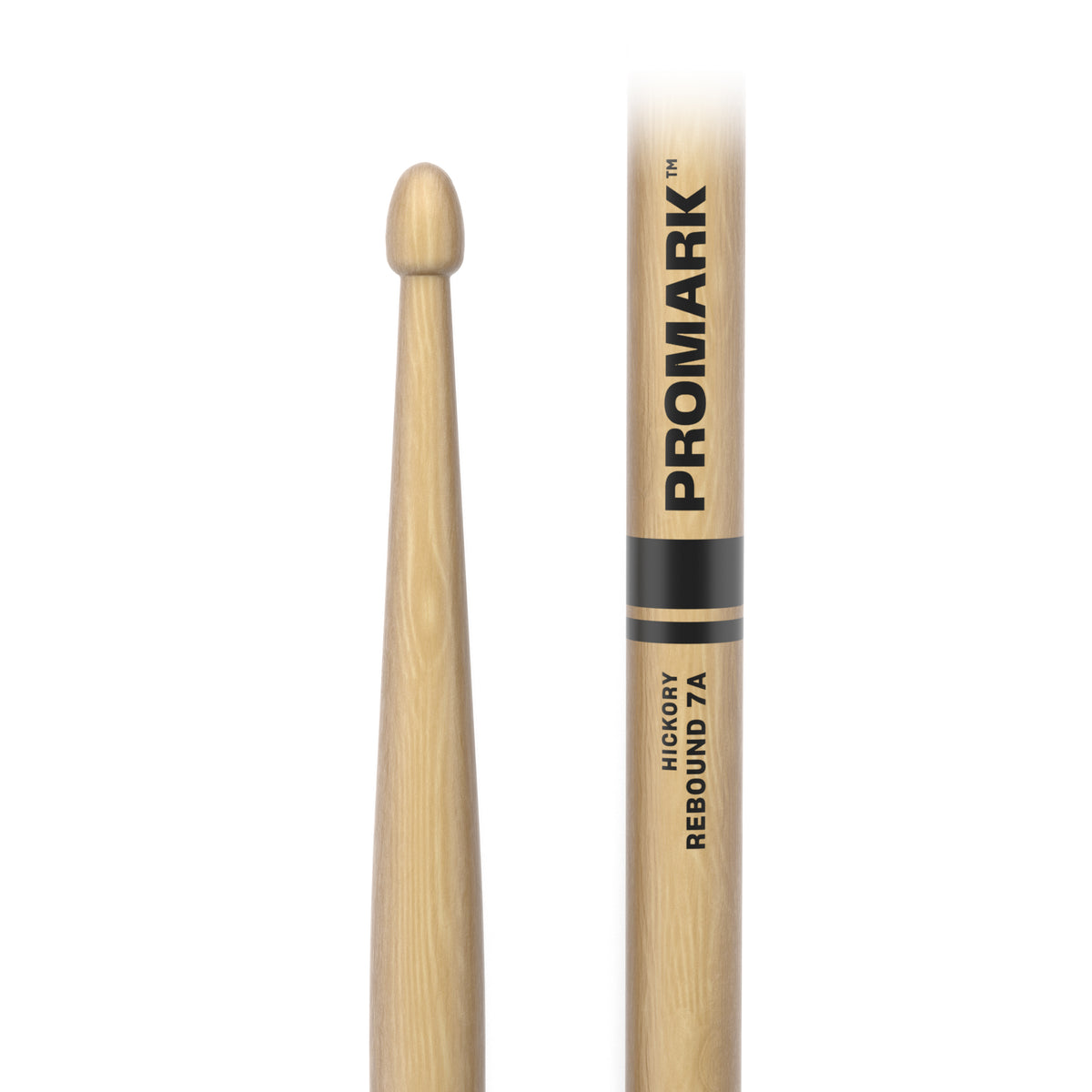Baquetas Bateria ProMark Rebound 7A Hickory Punta Madera RBH535AW - detalle