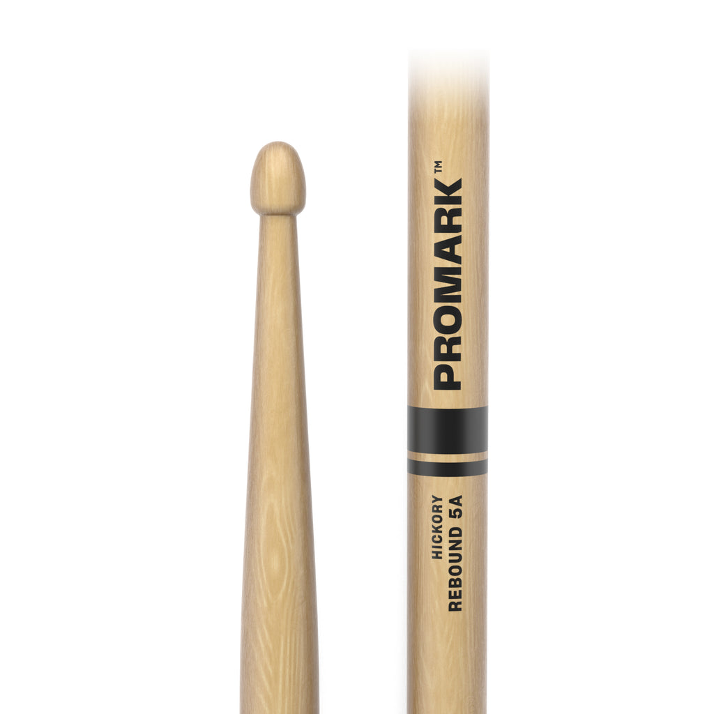 Baquetas Bateria ProMark Rebound 5A Hickory Punta Madera RBH565AW - detalle