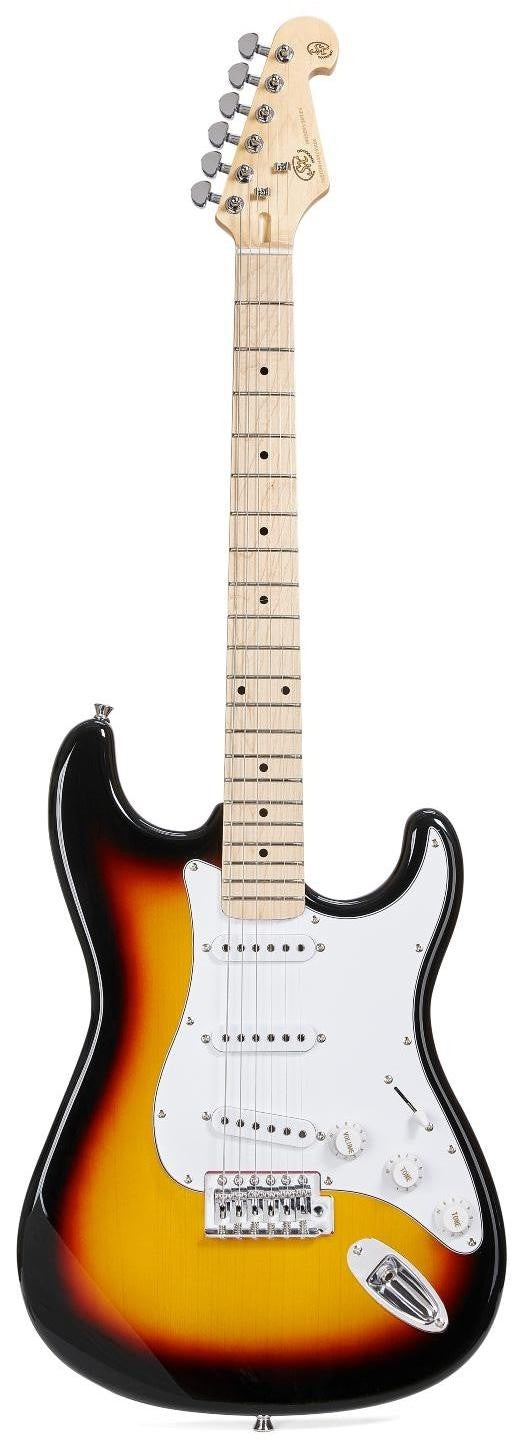 Guitarra Electrica SX Tipo ST Diapason Arce 3 Tone Sunburst con Funda SEM13TS - vista 2