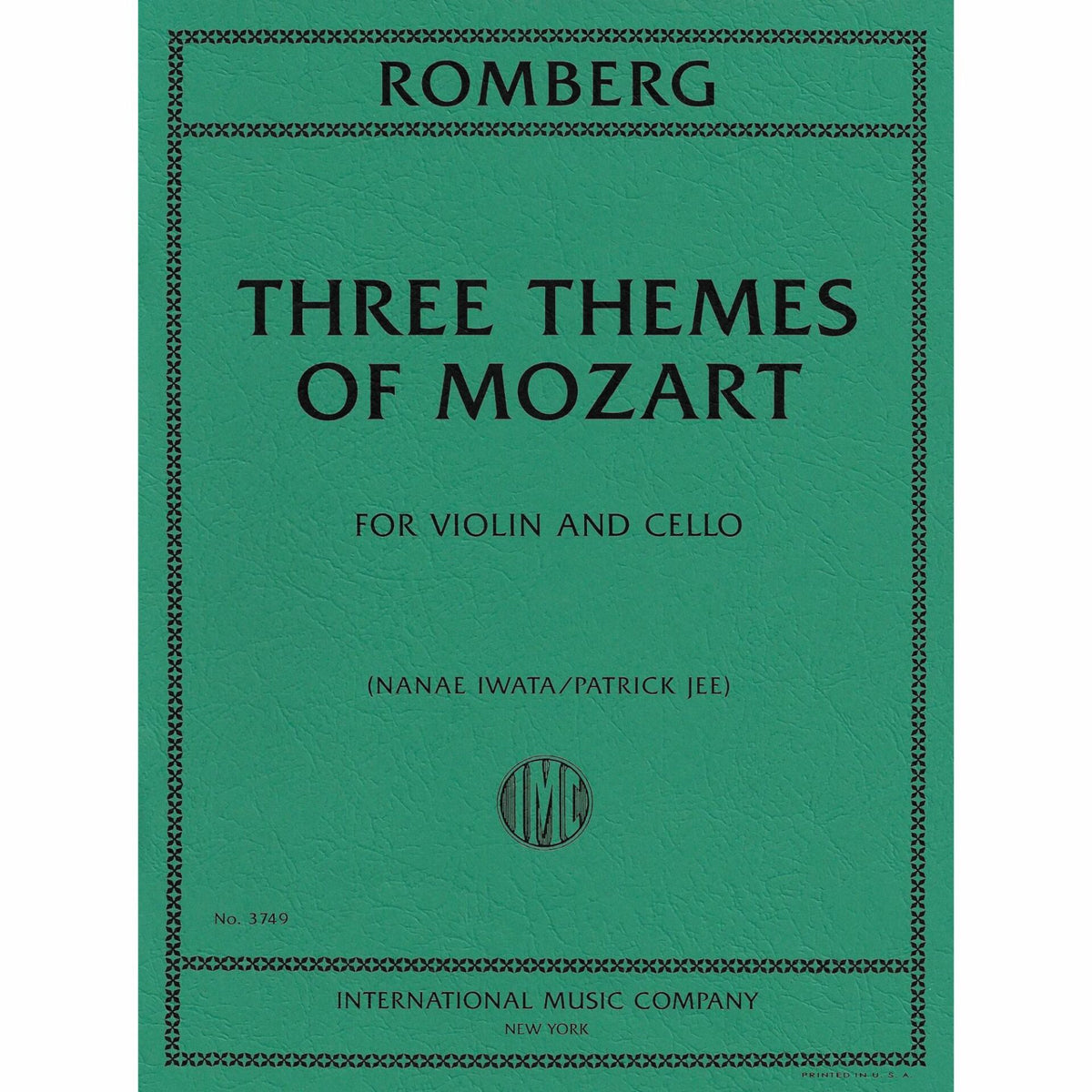 Three Themes of Mozart. Romberg, B.
