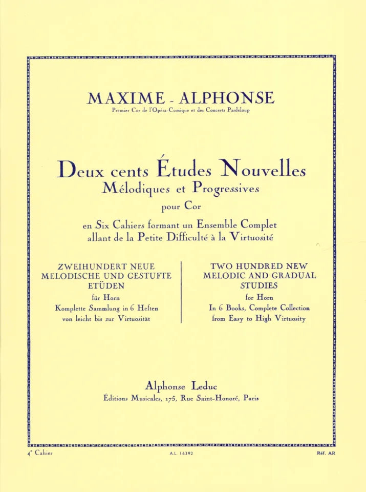 200 Etudes Nouvelles Cahier 4 - Alphonse - Leduc