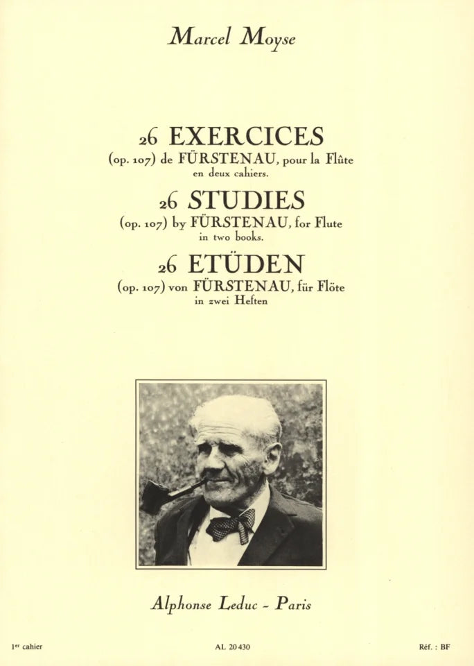 26 Exercices Op. 107 de Fürstenau Vol. 1 para Flauta travesera. Fürstenau, A.B.