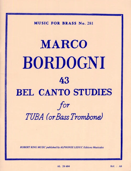 43 Bel Canto Studies. Bordogni, M.