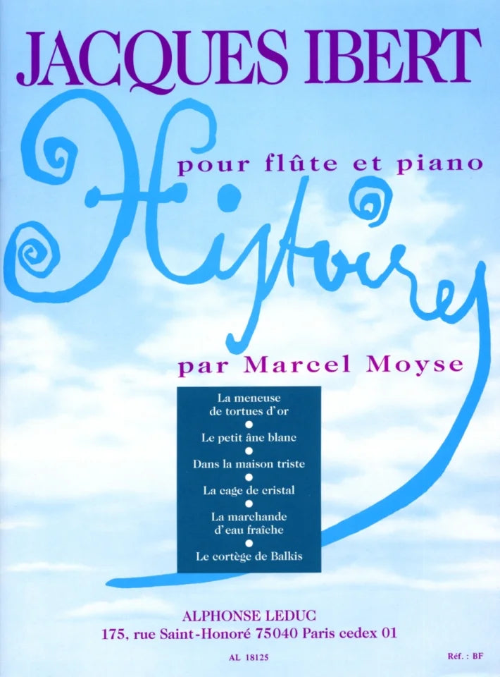 Histoires. Complete pour Flûte et Piano. Ibert, J.