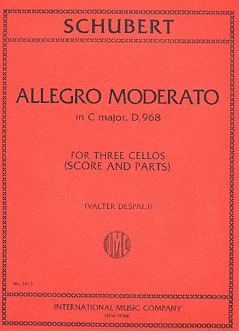 Allegro Moderato in C Major, D. 968 para Violonchelo. Schubert, F.