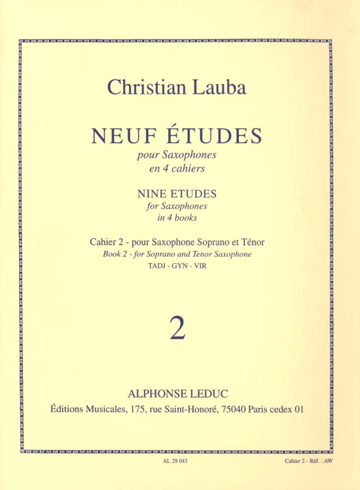 Neuf Etudes Vol. 2. Lauba, C.