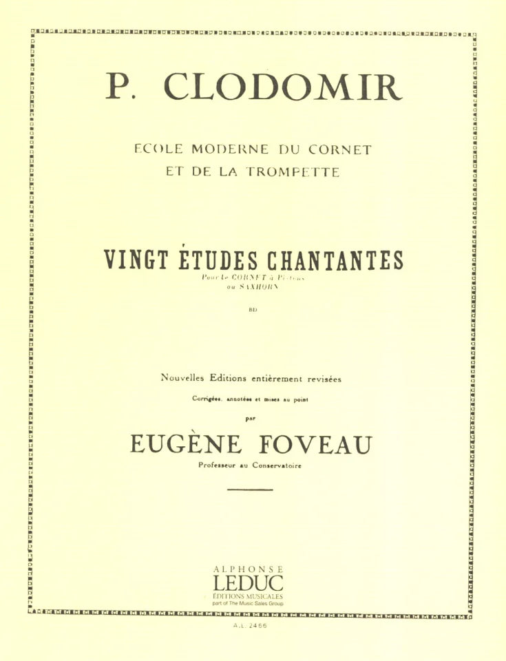 20 Etudes Chantantes. Clodomir, P.