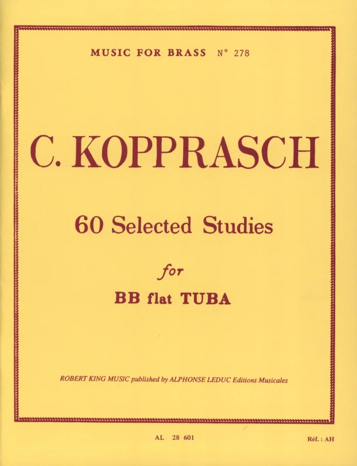 60 Selected Studies for Tuba. Kopprasch, G.
