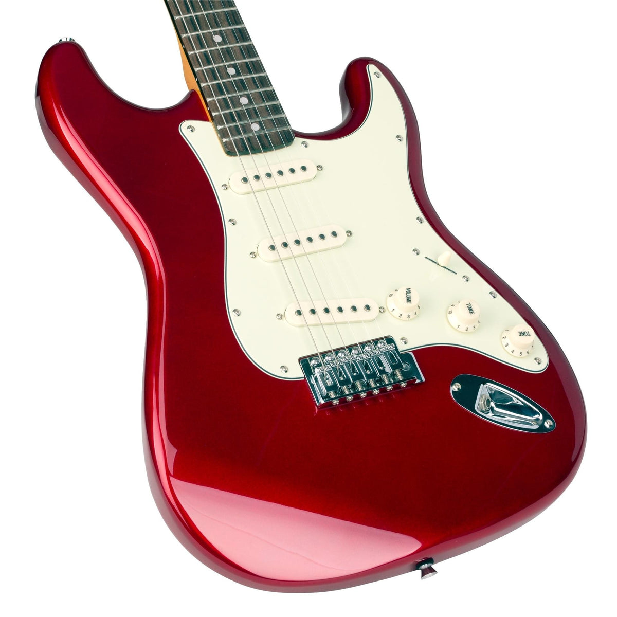 Guitarra Electrica SX Tipo ST Vintage 62 Candy Apple Red con Funda SST62CAR - vista 5