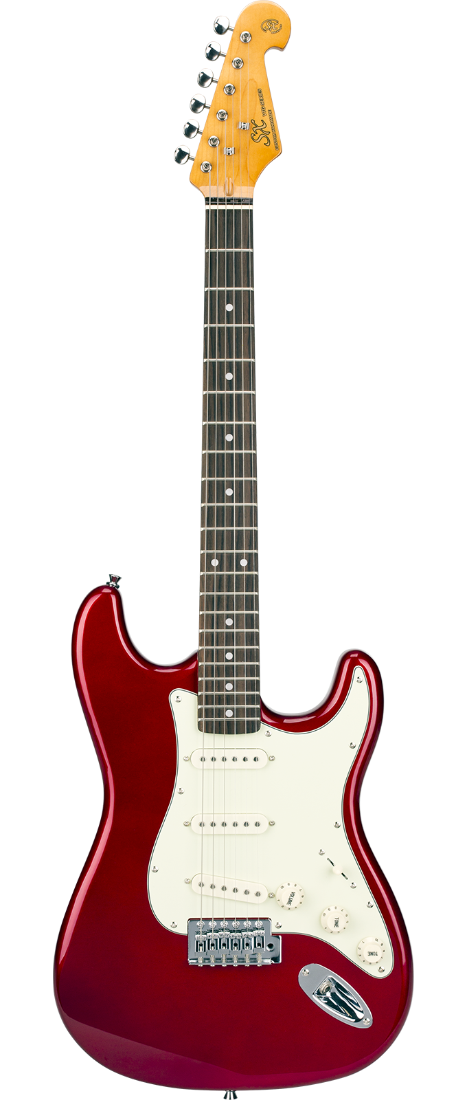 Guitarra Electrica SX Tipo ST Vintage 62 Candy Apple Red con Funda SST62CAR - vista 3