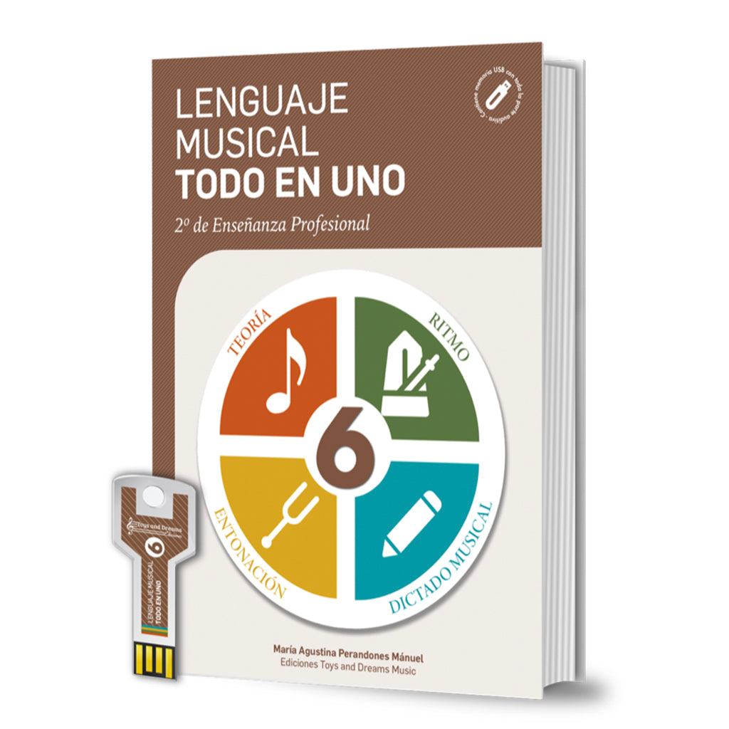Lenguaje Musical Todo en Uno 6. 2º Enseñanzas Profesionales. Perandones, M.A.