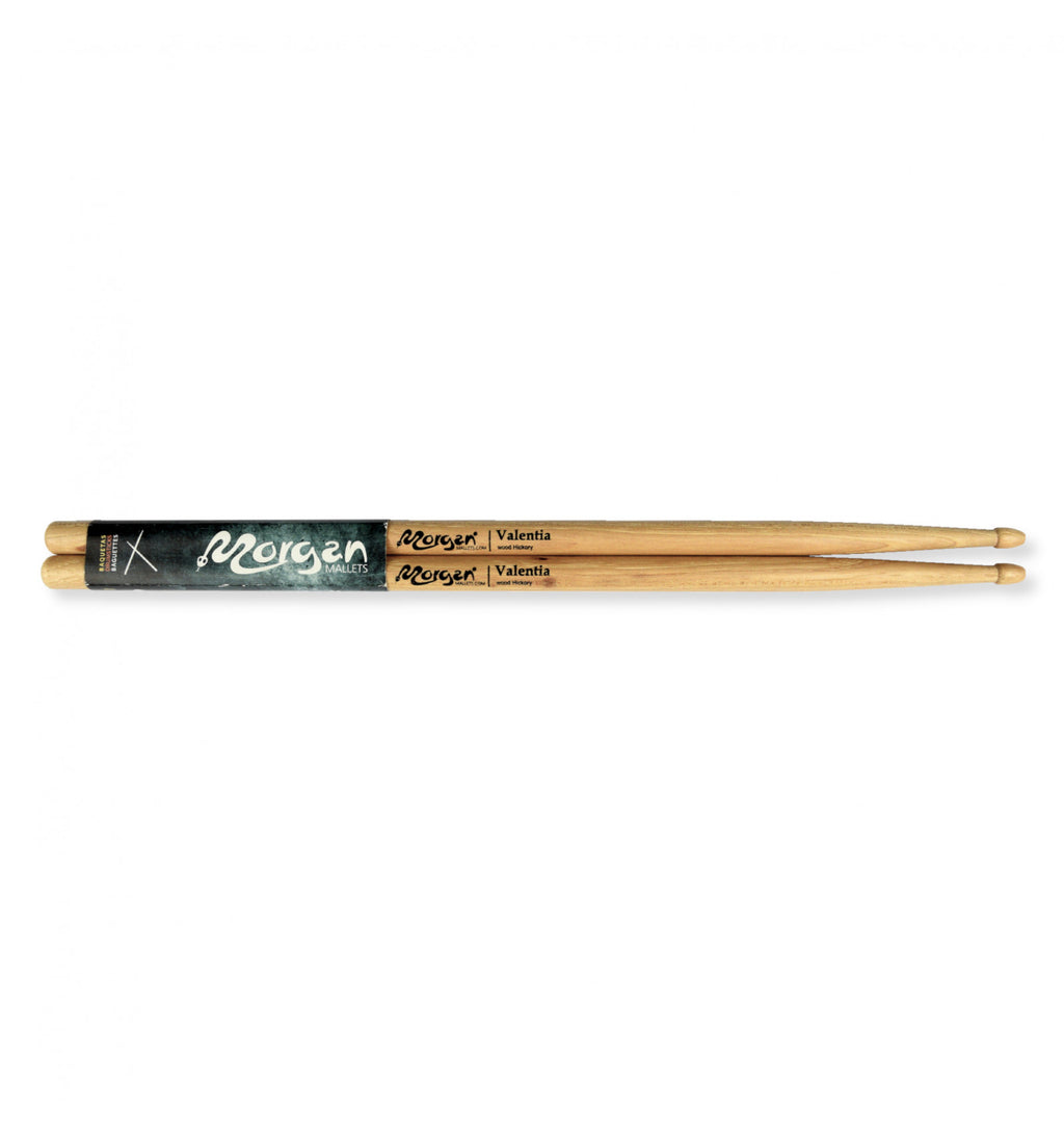 Baquetas Caja Morgan Mallets Valentia 5A Hickory